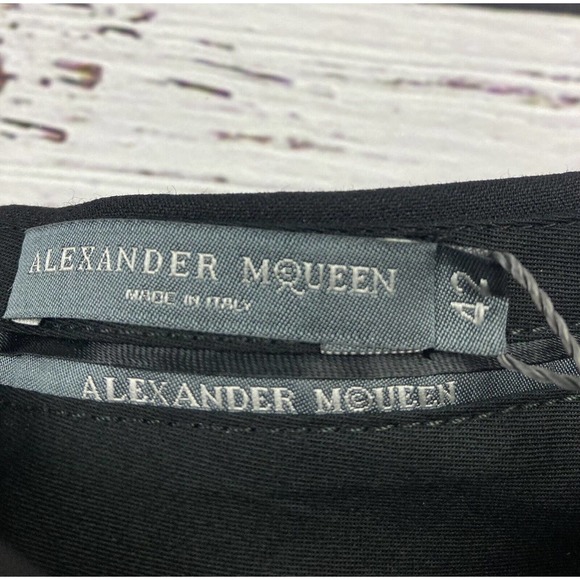ALEXANDER MCQUEEN Black Kick‎ Flare Cropped Trouser Pants NWT 31” Waist IT 42 - Picture 4 of 6